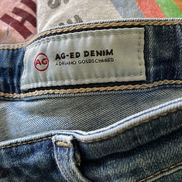 AG Adriano Goldschmied Stretch Super Skinny Ankle Denim Jeans Waist Size 28" - Picture 3 of 4